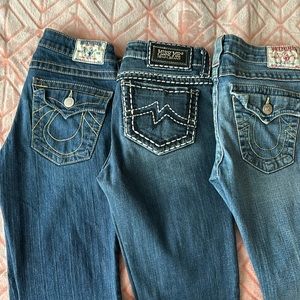 Lot of 3 pairs jeans